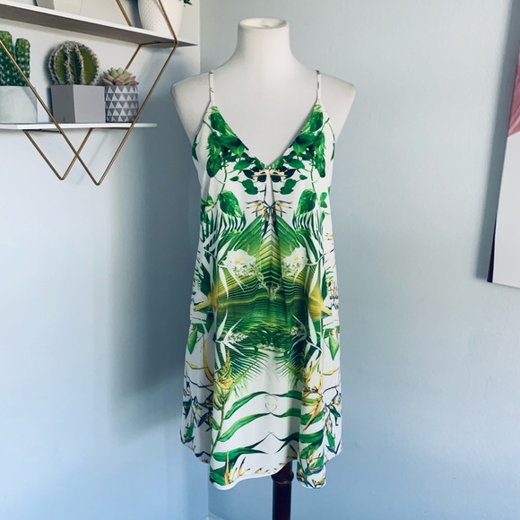 Alice + Olivia • Fierra T-Back Mini Dress in Sunburst Palm • SZ XS • Retail $275 - Picture 2 of 12